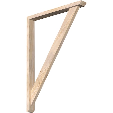 Ekena Millwork Traditional Slat Smooth Bracket w/ Offset Brace, Douglas Fir, 3 1/2"W x 30"D x 42"H BKT0402X30X42TRA06SDF